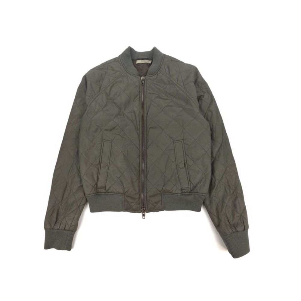 VINCE Quilted Bomber Jacket Minimal Sporty Athleisure Quiet Luxury Military XS